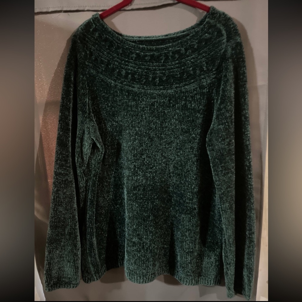 Green polyester Croft & Barrow Sweater